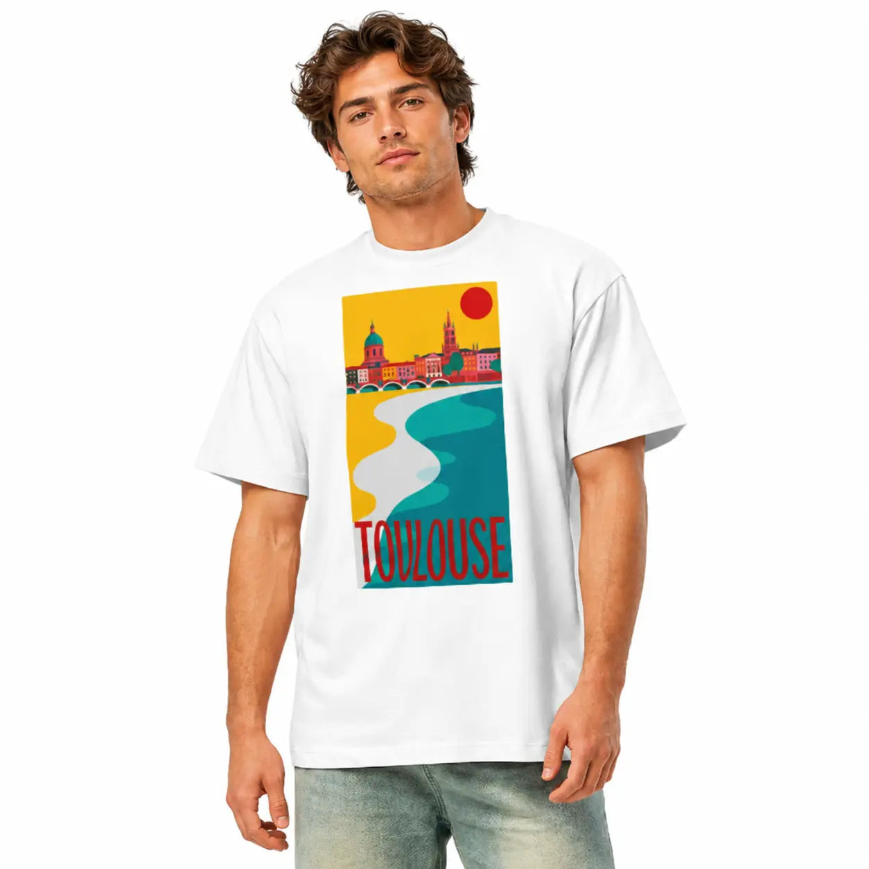 T-shirt boxy imprimé - toulove