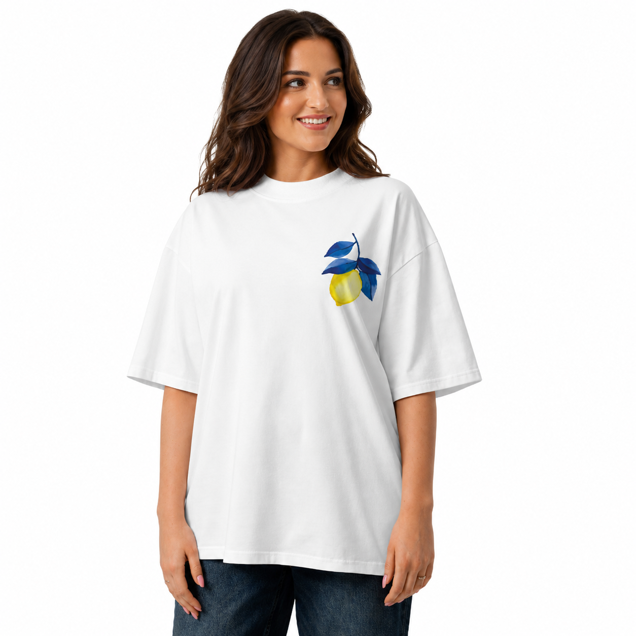 T-shirt oversize imprimé - Blanc toulove