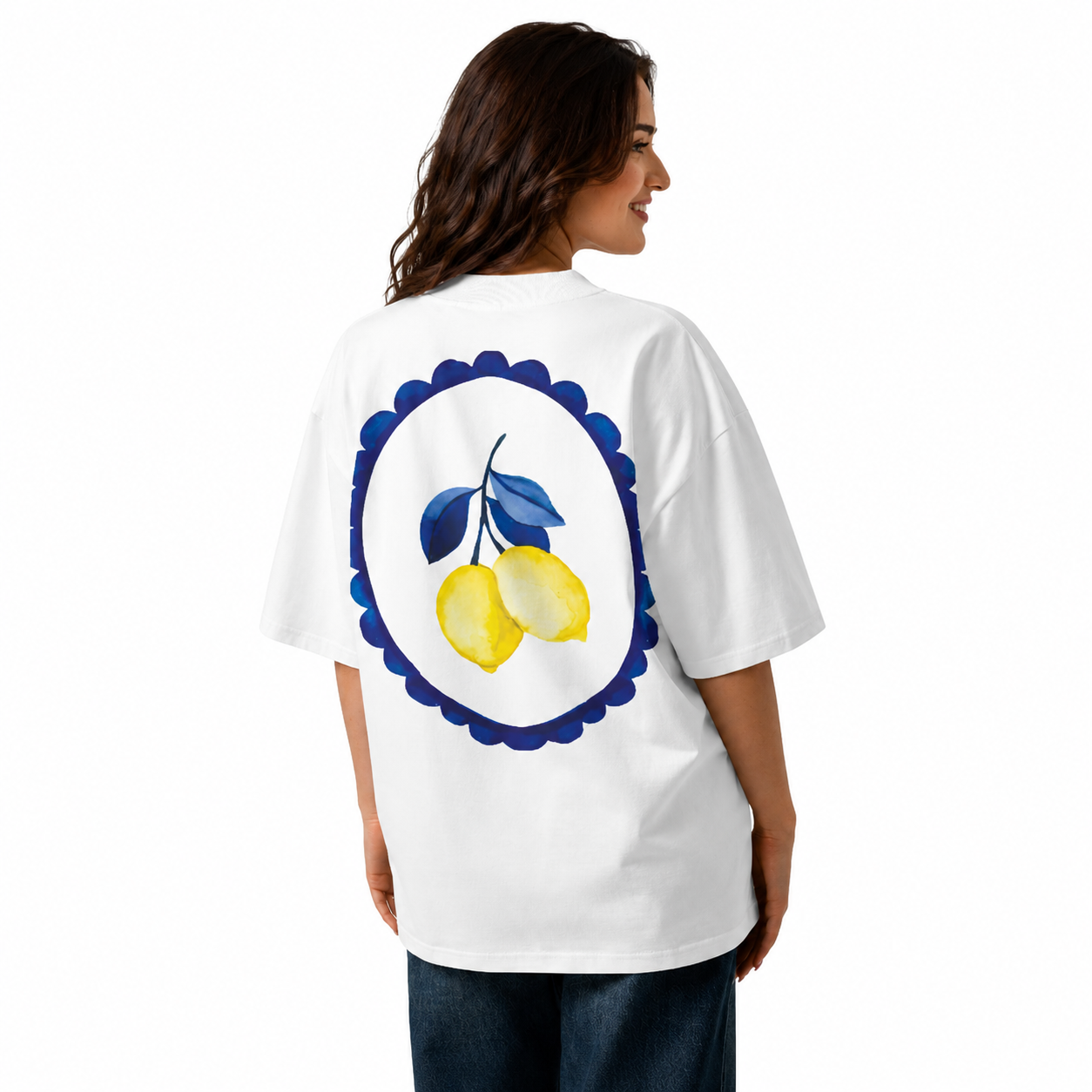 T-shirt oversize imprimé - Blanc toulove