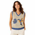 Pull en maille sans manches à col V toulove