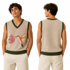 Pull en maille sans manches à col V toulove