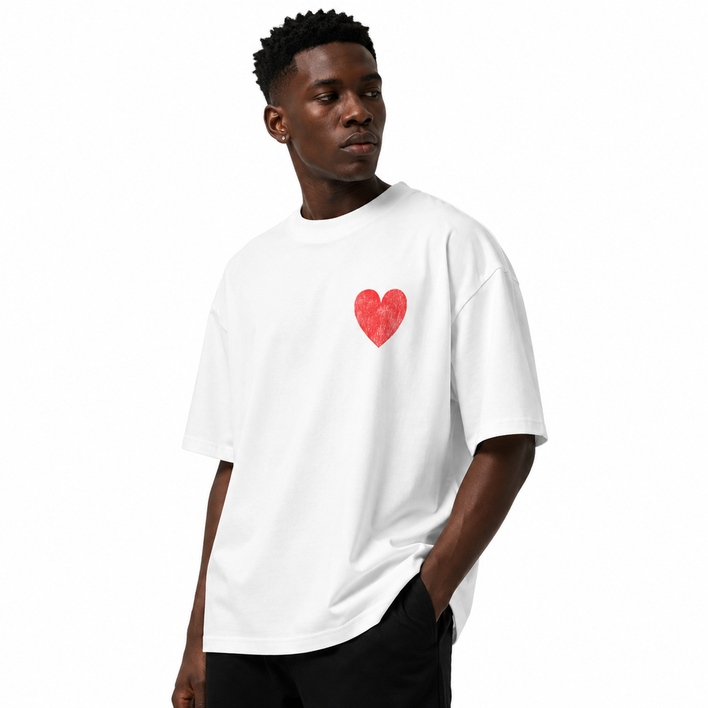 T-shirt oversize imprimé - Blanc toulove