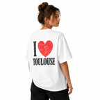T-shirt oversize imprimé - Blanc toulove