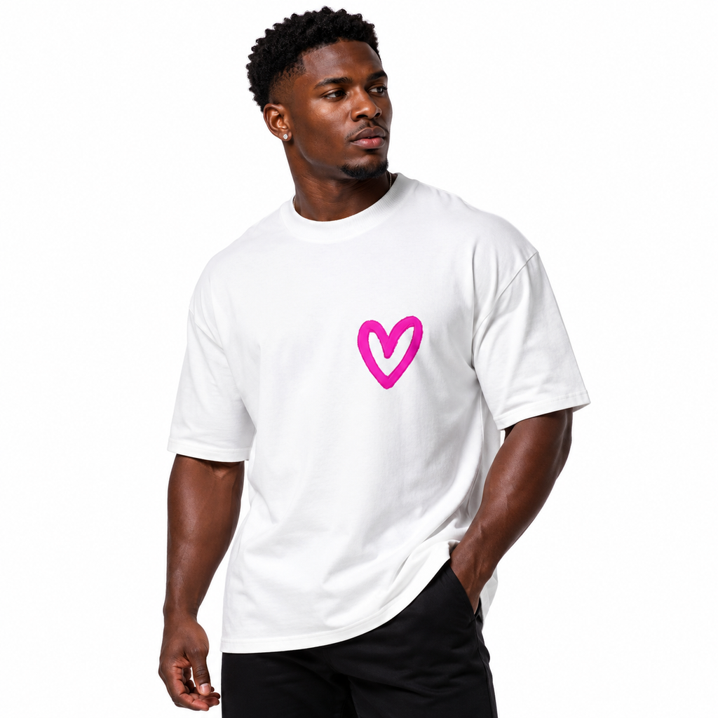 T-shirt oversize imprimé - Blanc toulove