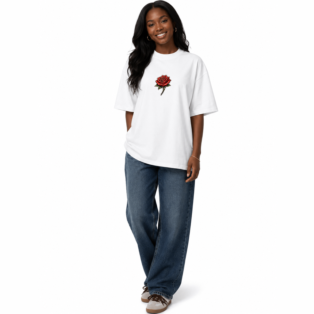 T-shirt oversize imprimé - Blanc toulove