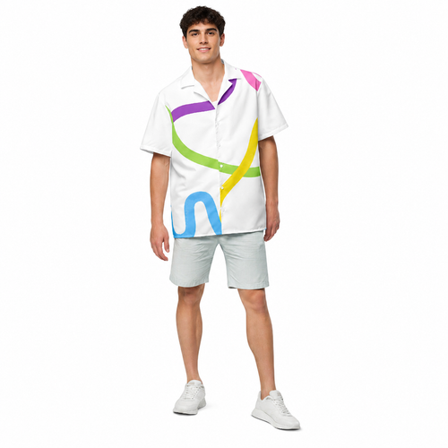 Chemise oversize à 5 traits abstraits toulove