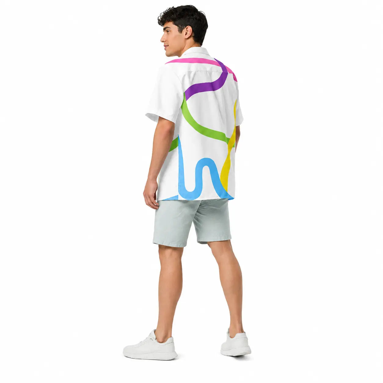 Chemise oversize à 5 traits abstraits toulove