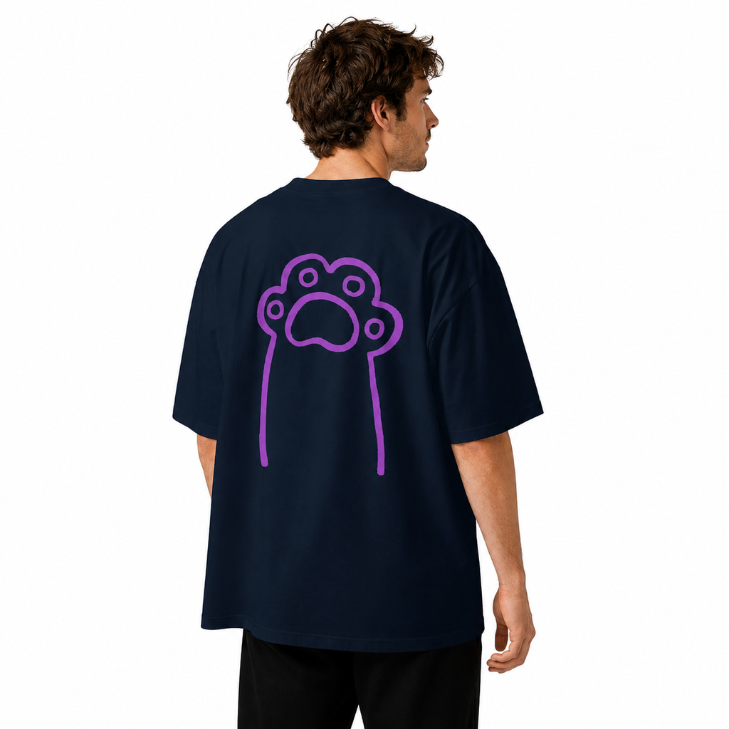 T-shirt à col montant imprimé - Marine toulove