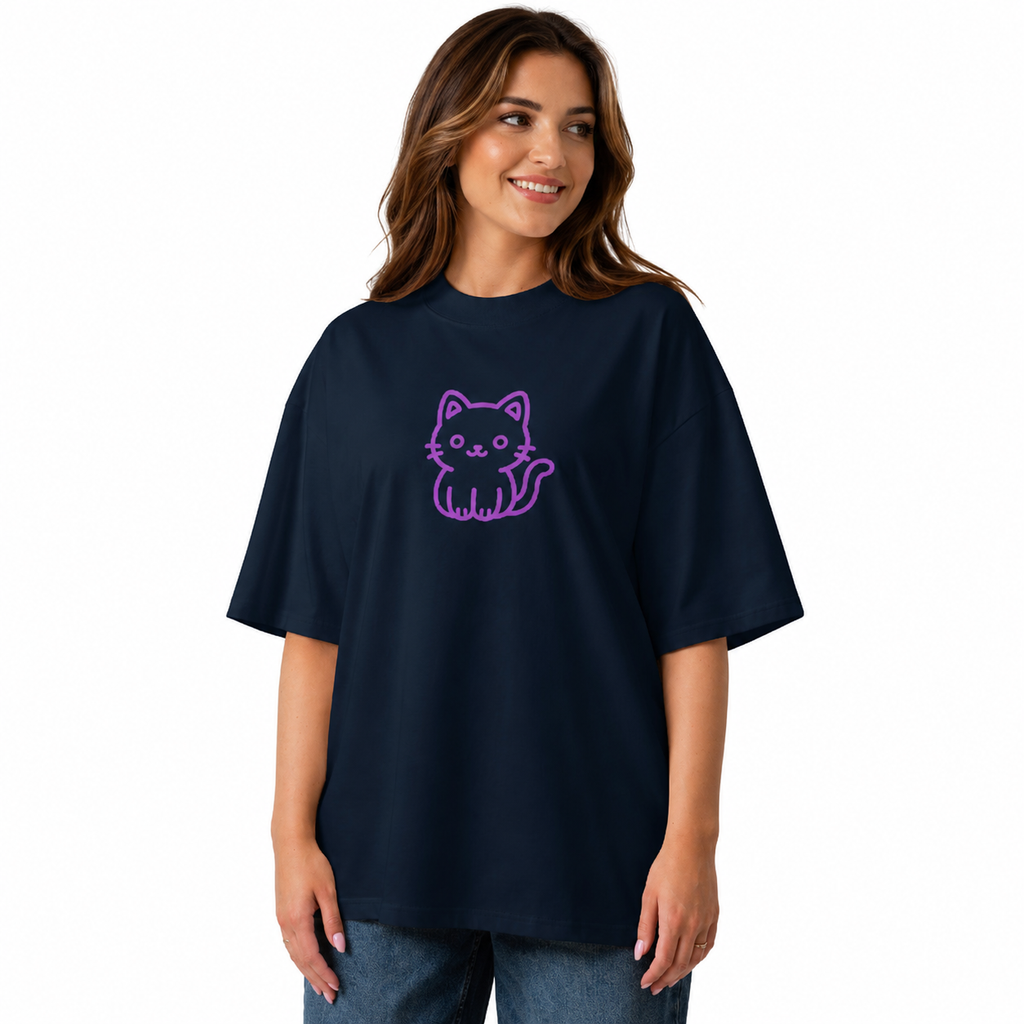 T-shirt à col montant imprimé - Marine toulove