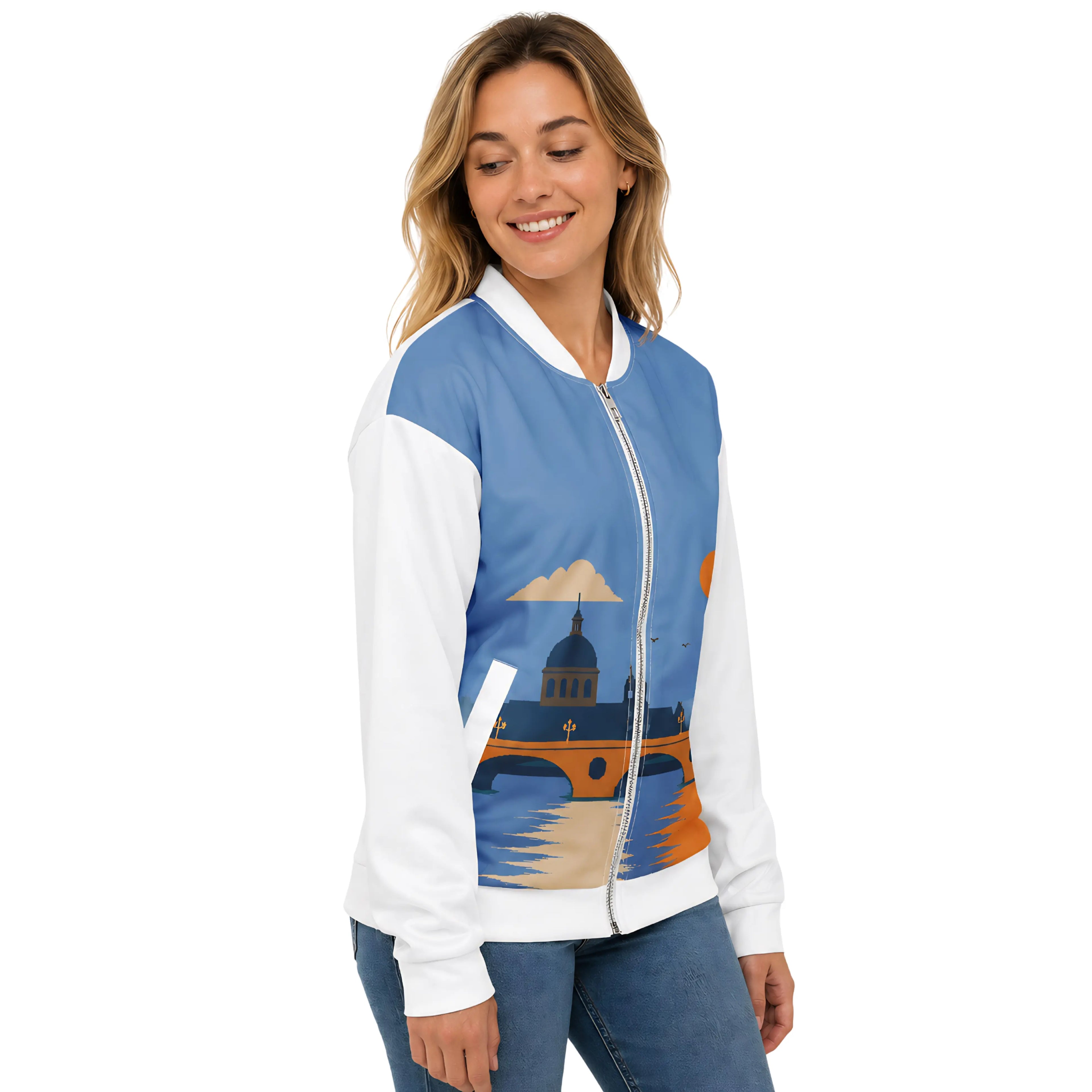 Bomber jacket imprimé à motif Toulouse toulove