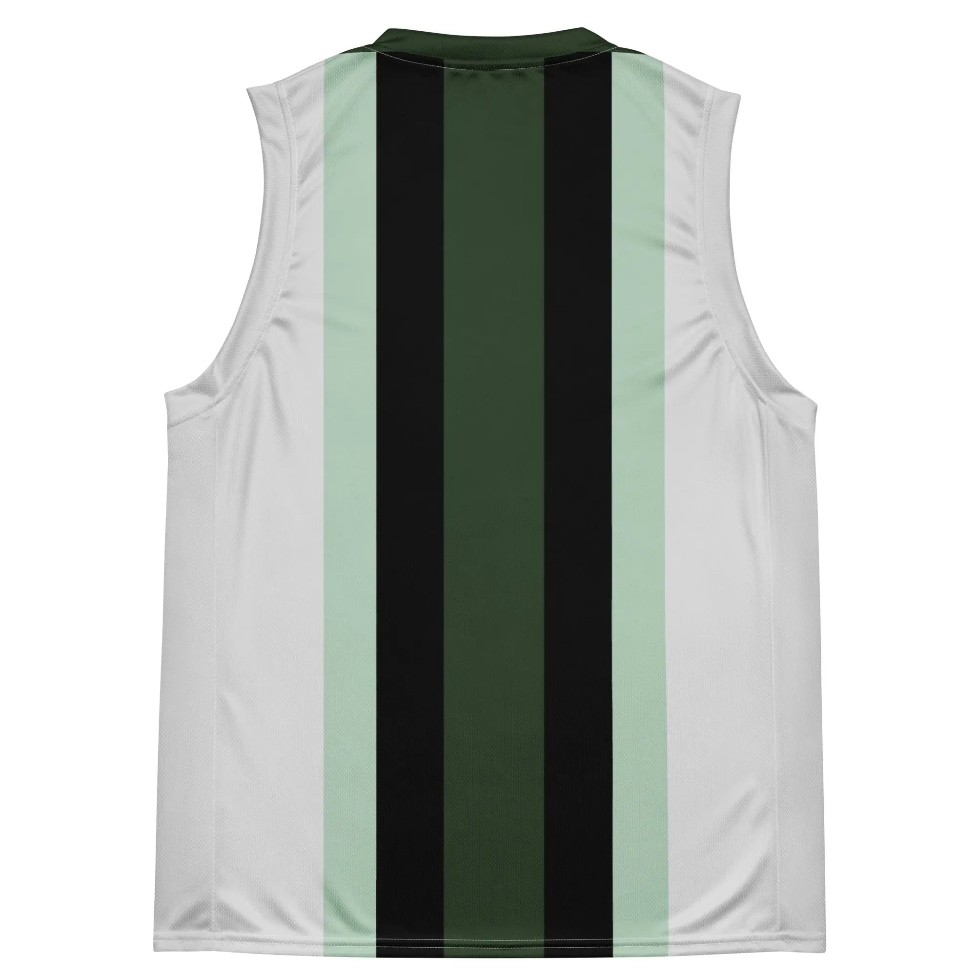 Débardeur de sport unisexe rayé vert noir vert clair et blanc