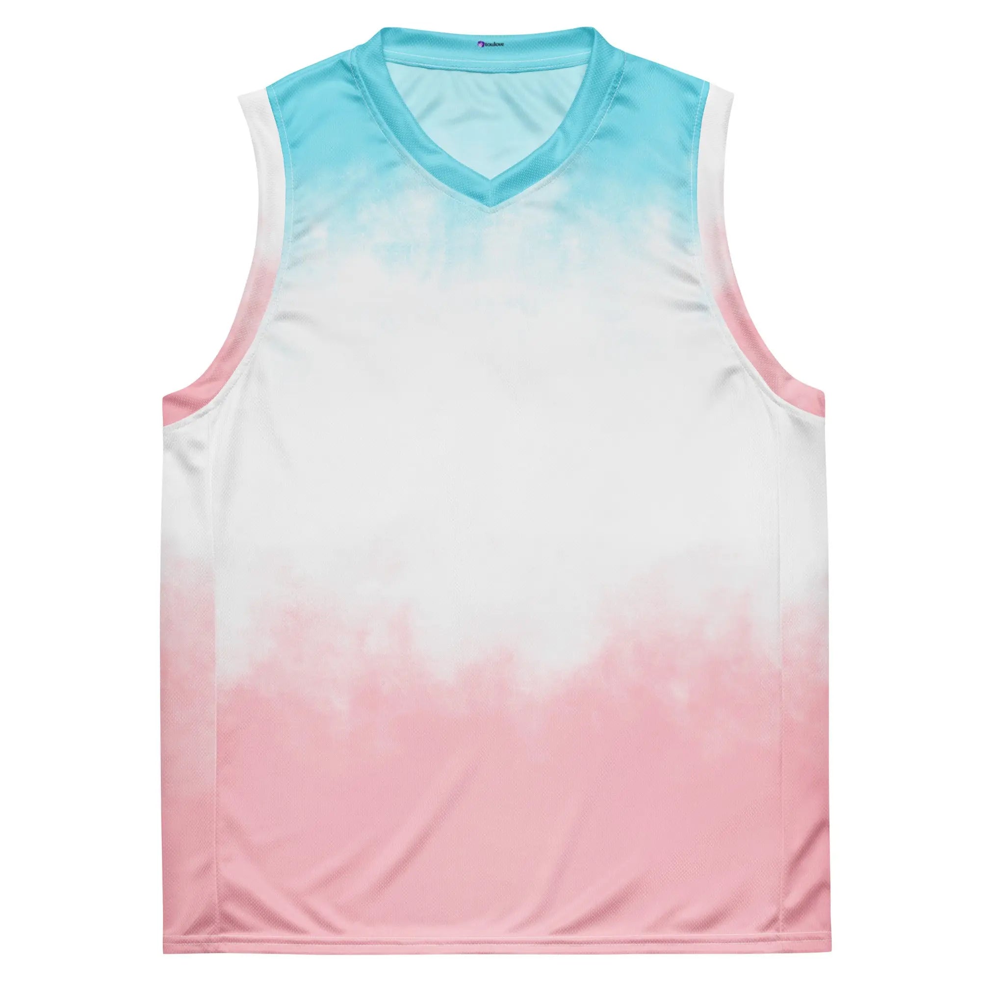 Débardeur de sport unisexe pastel bleu blanc rose