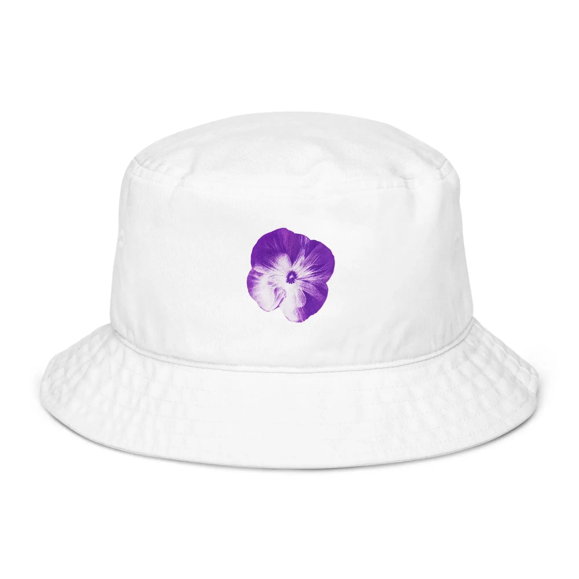 Bob unisexe en coton bio avec motif violette