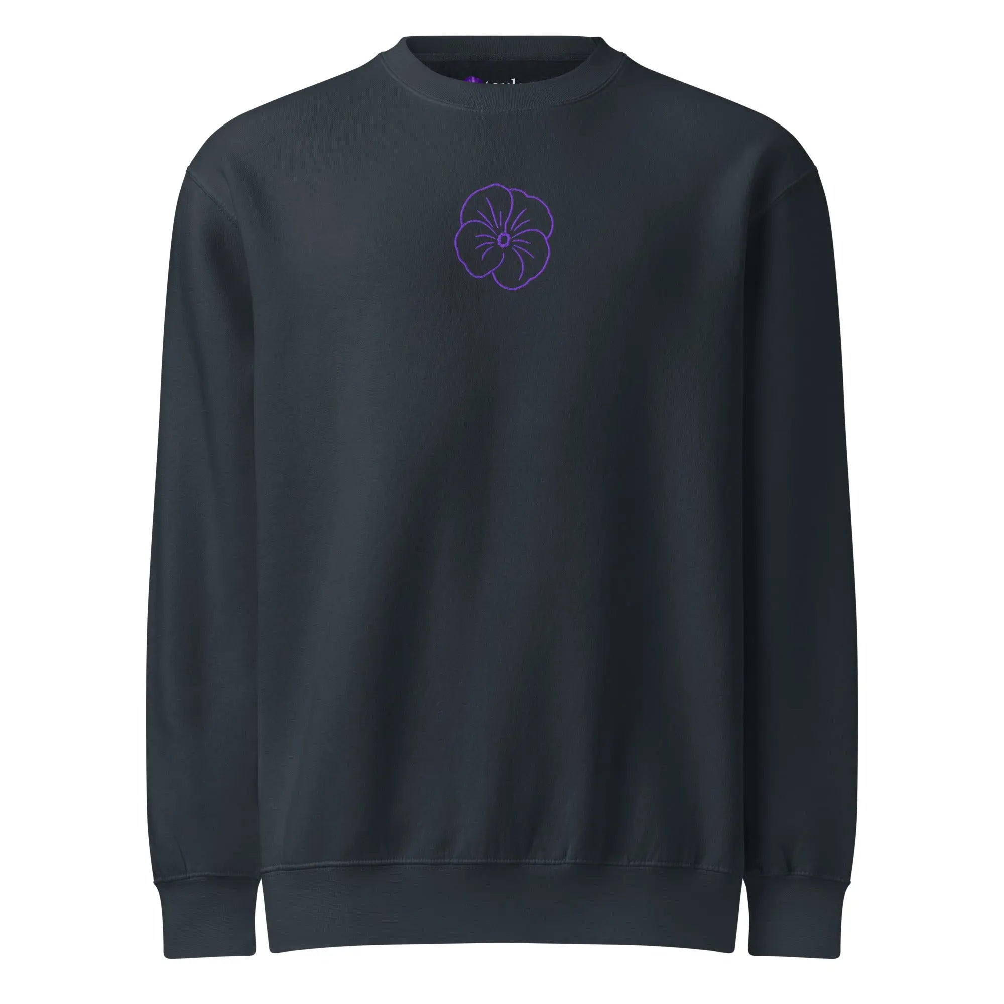 Sweat molletonné brodé violette