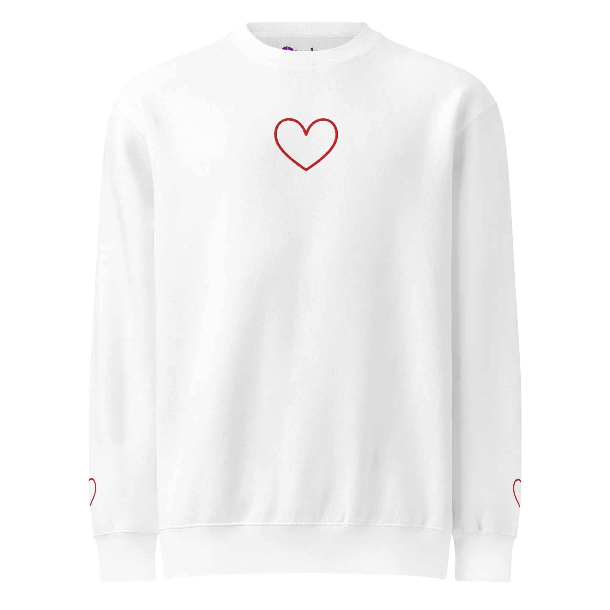 Sweat molletonné brodé cœur