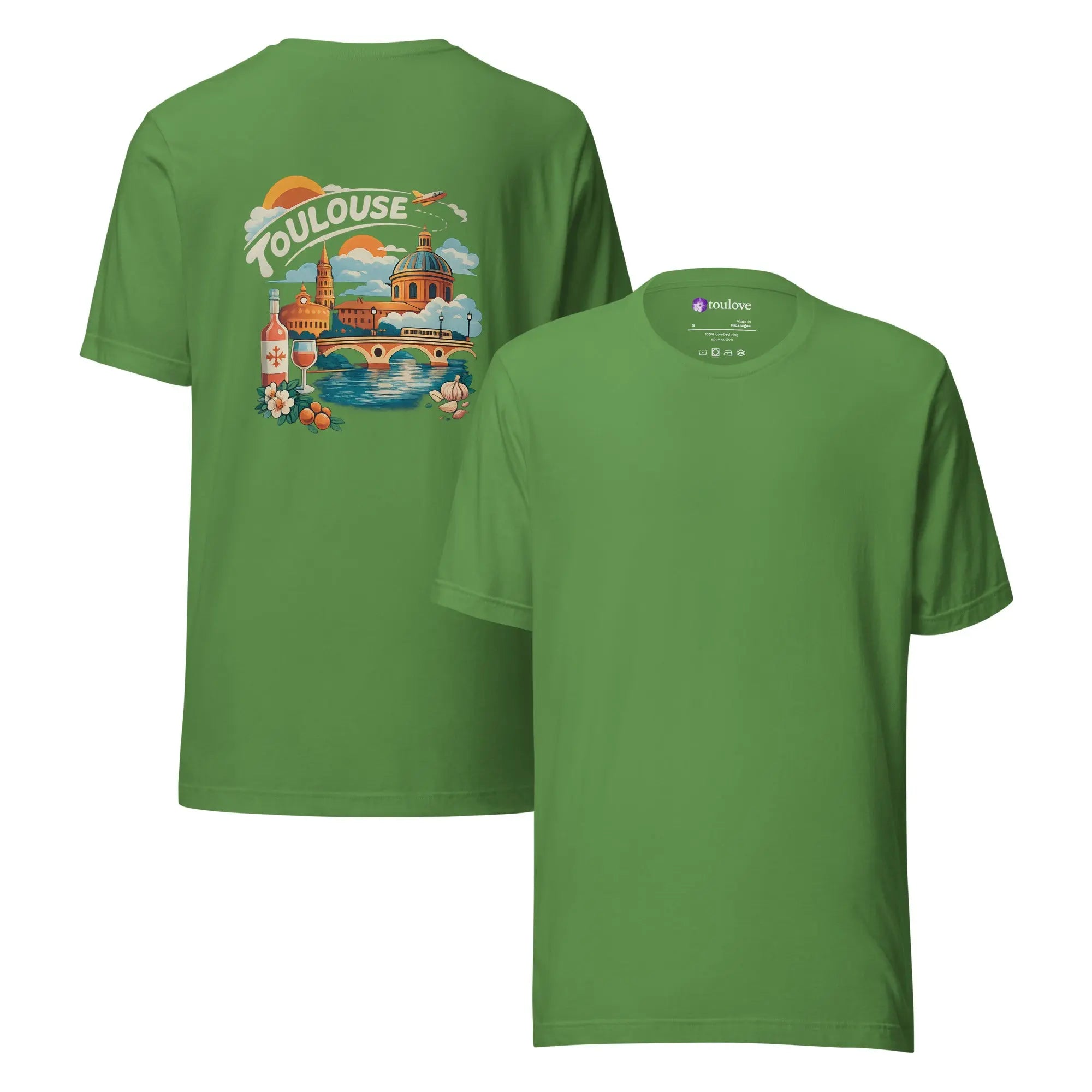 T-shirt unisexe imprimé Toulouse avec coupe classique et tissu doux.