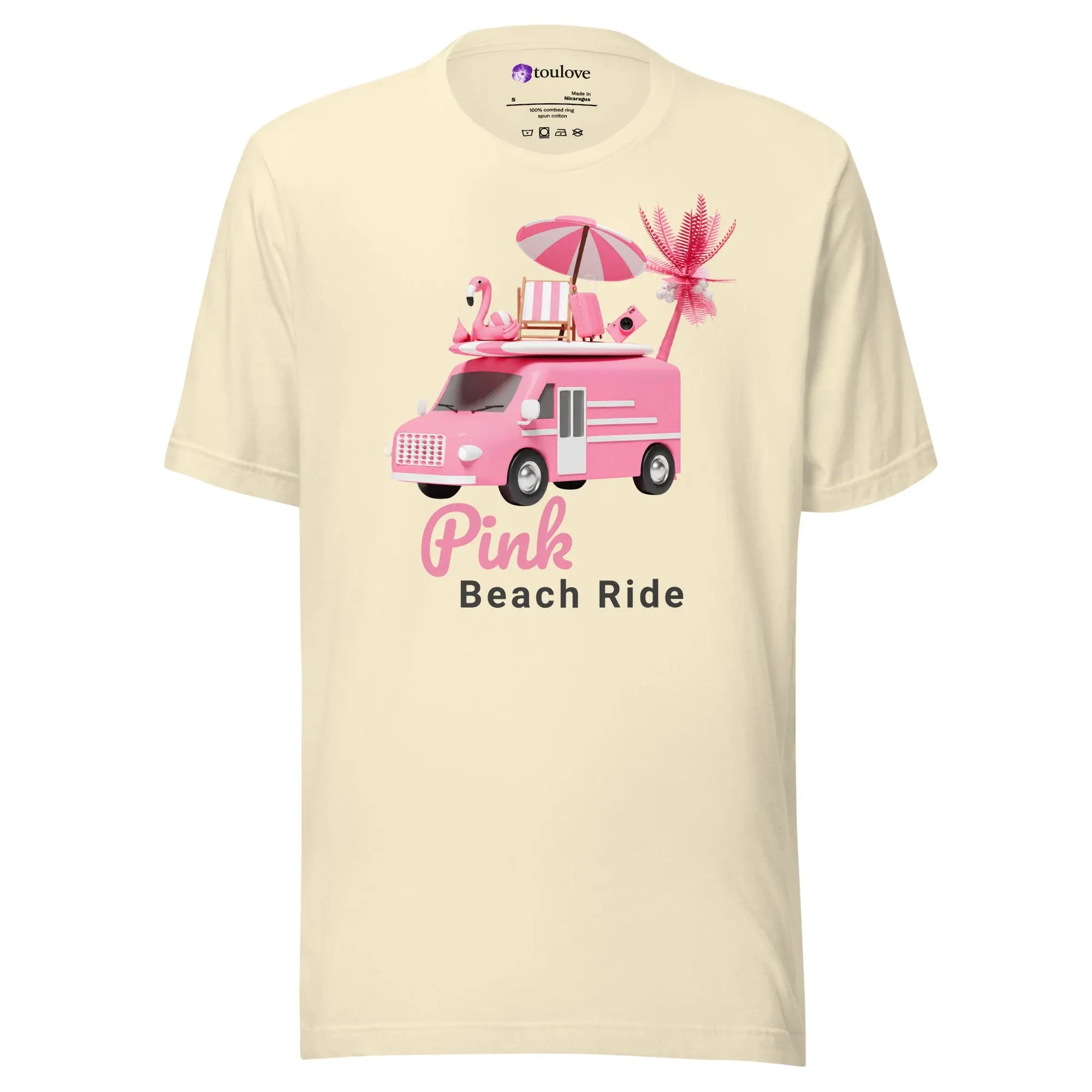 T-shirt imprimé Pink Beach Ride unisexe